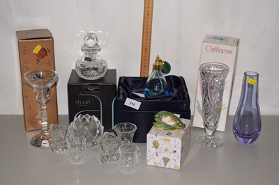 Lot 212 - Mixed Lot: Caithness glass vase, Stewart...