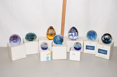 Lot 214 - A collection of nine various Caithness Crystal...