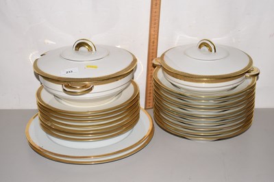 Lot 233 - Quantity of 20th Century Limoges gilt rimmed...