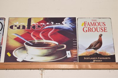 Lot 248 - Two reproduction metal signs Famous Grouse...
