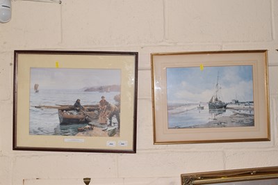 Lot 253 - John Sutton, coloured print, Blakeney Quay