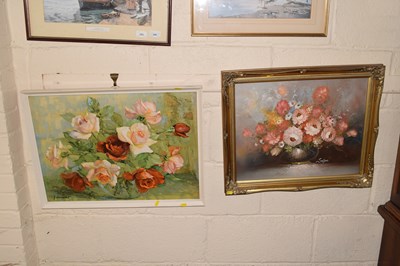 Lot 254 - A 20th Century oil on canvas study of a vase...
