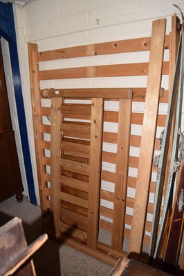 Lot 263 - A pine double bed frame