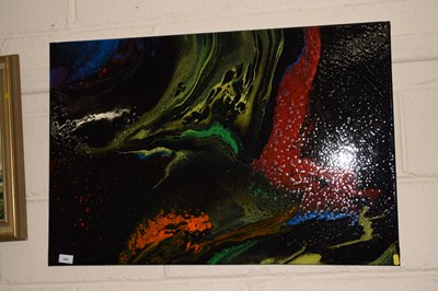 Lot 268 - Modern abstract oil on canvas study with...