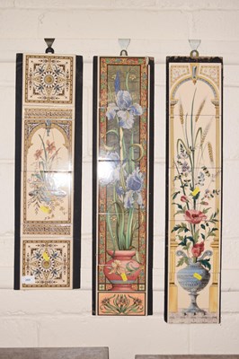 Lot 269 - Three Art Nouveau style reproduction tile panels