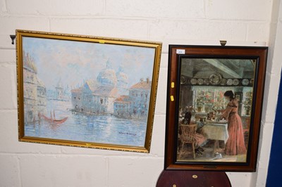 Lot 273 - A modern oil on canvas study of Venetian scene...