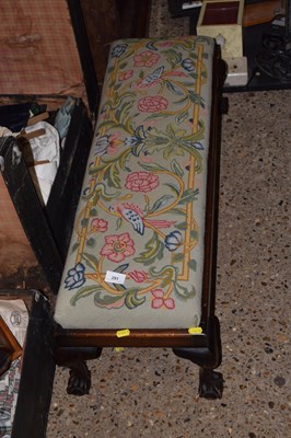 Lot 291 - A 20th Century footstool with ball and claw feet