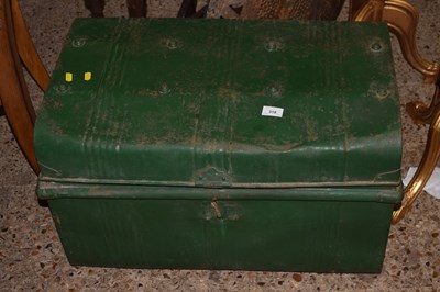 Lot 318 - Vintage green painted metal trunk