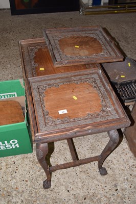 Lot 320 - An Anglo-Indian carved hardwood table with two...