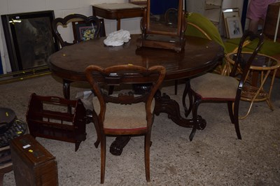 Lot 322 - A Victorian walnut veneered pedestal loo table...