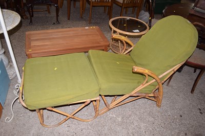 Lot 335 - A vintage bamboo framed armchair and...