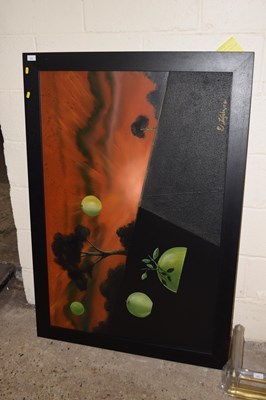 Lot 336 - Modern mixed media abstract study signed Lefebfre