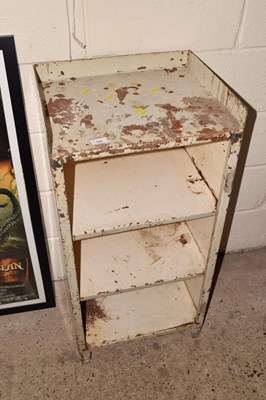 Lot 344 - Vintage industrial metal shelf unit