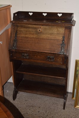 Lot 348 - A late 19th Century oak student bureau in the...