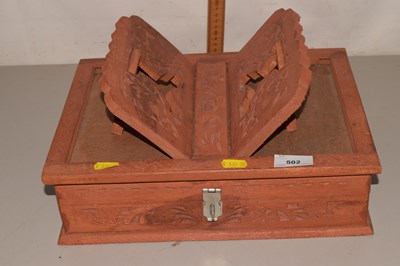Lot 502 - Carved softwood box