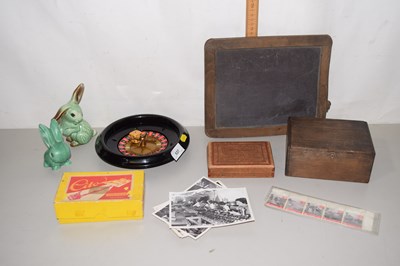 Lot 537 - Mixed Lot: Roulette wheel, children's slate etc