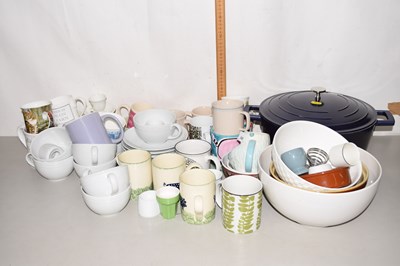 Lot 545 - Quantity of assorted mugs and cook ware