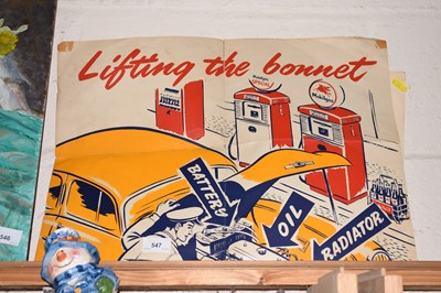 Lot 547 - A Mobil Gas poster, unframed