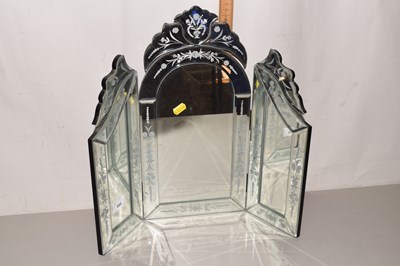Lot 555 - A trifold dressing table mirror