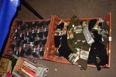 Lot 650 - Two boxes of assorted mens socks to include...