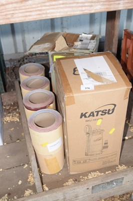 Lot 376 - Mixed lot to include a Katsu submersible pump,...