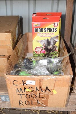 Lot 380 - Mixed box to include bird spikes and a large...