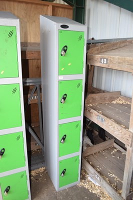Lot 384 - Stack of four lockable lockers