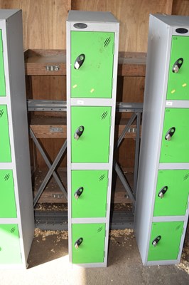 Lot 385 - Stack of four lockable lockers
