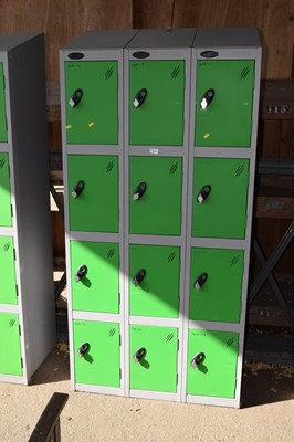 Lot 386 - Stack of twelve lockable lockers
