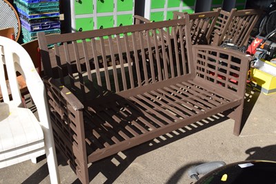 Lot 401 - A wooden garden bench