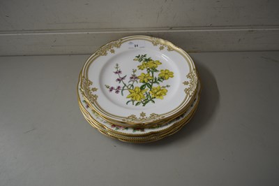 Lot 31 - MIXED LOT OF DECORATED PLATES TO INCLUDE SPODE