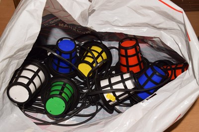 Lot 691 - A string of multi-coloured garden lanterns