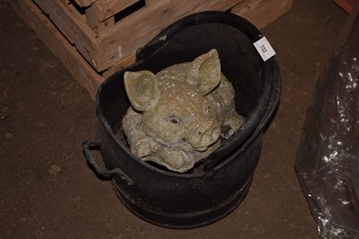 Lot 722 - Coal scuttle and a reconstituted stone mode of...