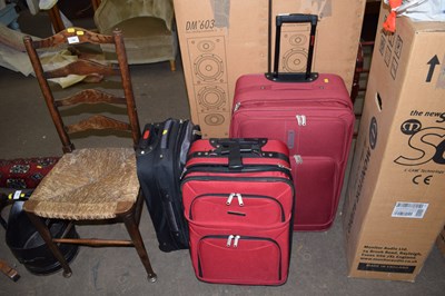 Lot 747 - Three suitcases, various sizes