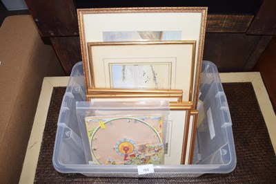 Lot 765 - Box of assorted pictures and jigsaw