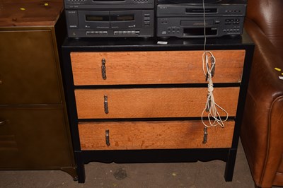 Lot 792 - Three drawer chest of drawers