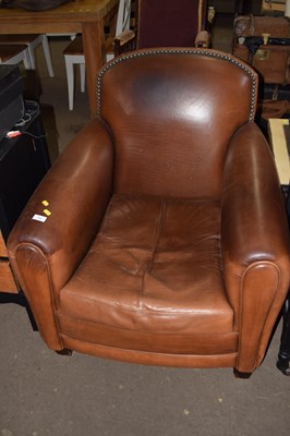 Lot 794 - A leather upholstered club armchair