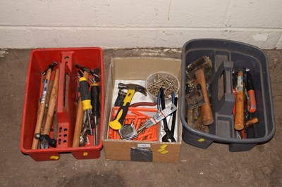 Lot 803 - Three boxes of assorted tools