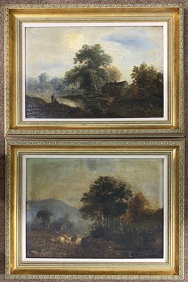 Lot 21 - British School, 19th century, Pair of rural...