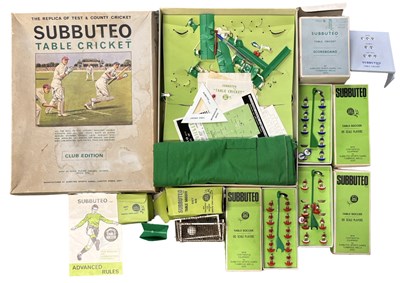 Lot 296 - A Subbuteo tabletop cricket set (unchecked for...