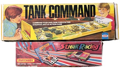 Lot 305 - A boxed Tank Command game by Ideal, together...