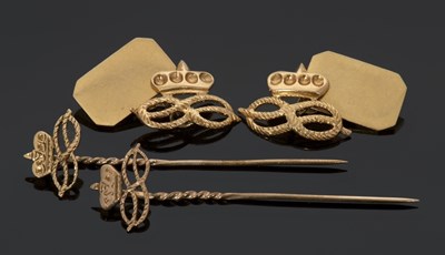 Lot 286 - From Italian nobility: a pair of 18ct...