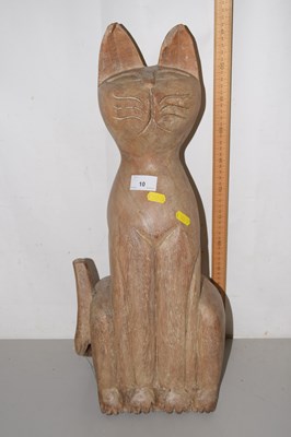 Lot 10 - A large wooden cat model