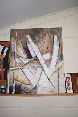 Lot 27 - 20th Century abstract oil on canvas study,...