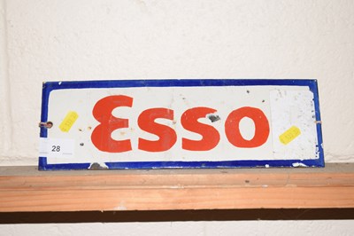 Lot 28 - Small enamel sign marked Esso