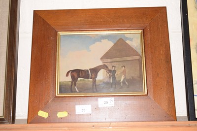 Lot 35 - A reproduction coloured print of racehorse