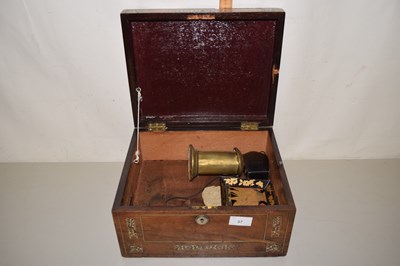 Lot 37 - 19th Century inlaid rosewood box and various...
