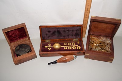 Lot 58 - A boxed Hydrometer, a reproduction brass...