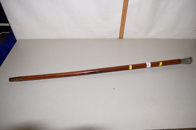 Lot 61 - A walking cane with a silver mounted handle