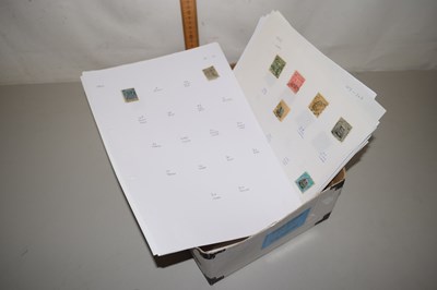 Lot 79 - A box of Rhodesia stamps on paper leaves